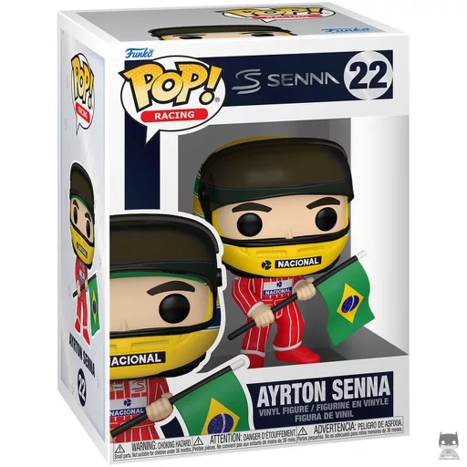 Figura Funko Pop! Ayrton Senna con la bandera de Brasil (Fórmula 1)