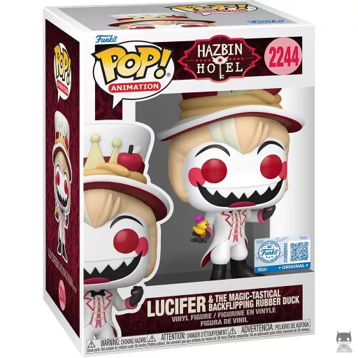 Figura Funko Pop! Lucifer & el patito de goma que hace volteretas mágicas (Hazbin Hotel)