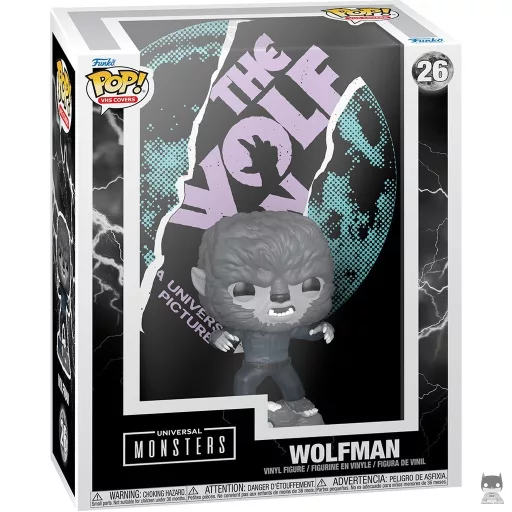 Figura Funko Pop! Portada VHS de El Hombre Lobo (Blanco y negro) (Blanco y negro)
