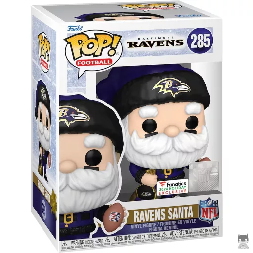 Figura Funko Pop! Papá Noel de los Ravens (Fanatics)