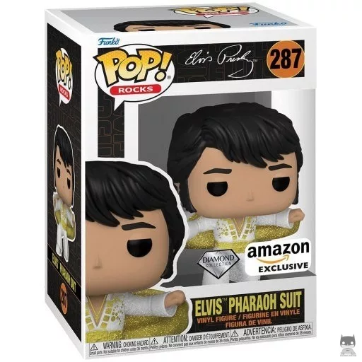 Figura Funko Pop! Elvis con traje de faraón (Purpurina diamante) (Elvis Presley)