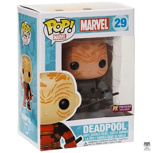 Figura Funko Pop! Deadpool sin máscara (Gris) (Previews PX)