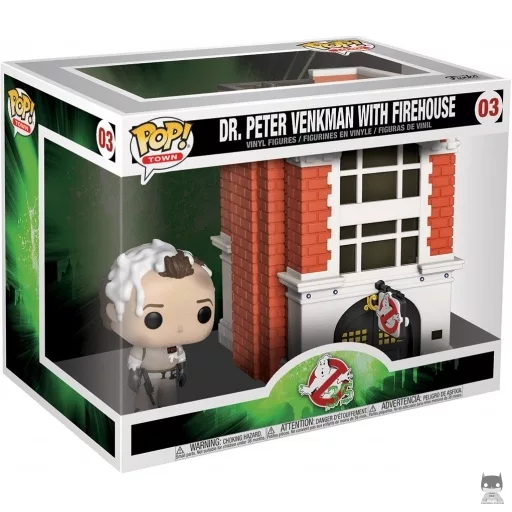 Figura Funko Pop! Dr. Peter Venkman con el cuartel de bomberos (Town)