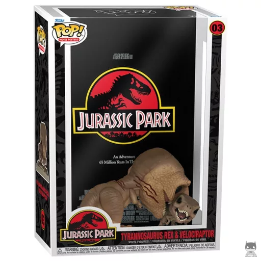 Figura Funko Pop! Tiranosaurio rex & velociraptor (Parque Jurásico)