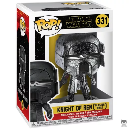 Figura Funko Pop! Caballero de Ren con rifle bláster (Cromado hematita) (Caballero de Ren)