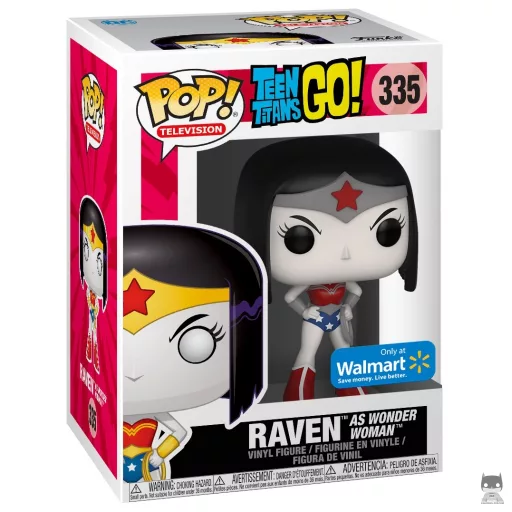 Figura Funko Pop! Raven como Wonder Woman (Azul, rojo y blanco) (Teen Titans Go!)