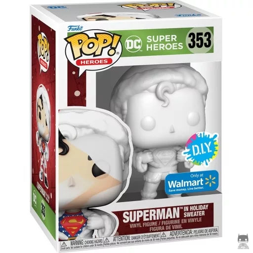 Figura Funko Pop! Superman con jersey navideño (DIY) (DC Super Heroes)