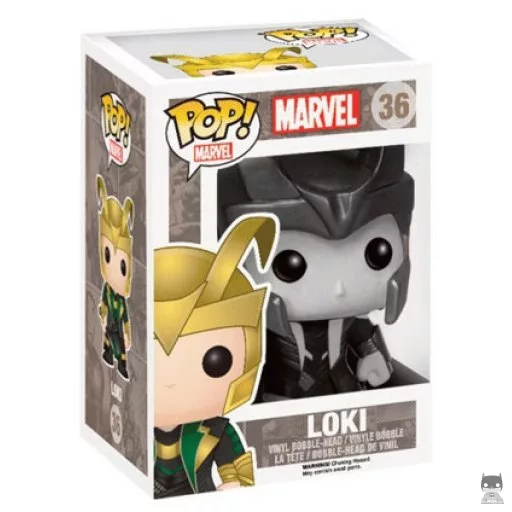 Figura Funko Pop! Loki (Con casco) (Blanco y negro) (Thor)