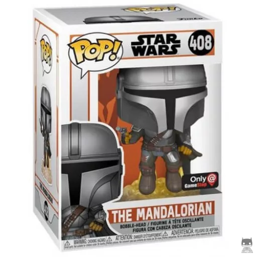 Figura Funko Pop! El Mandaloriano volando con bláster (El Mandaloriano)