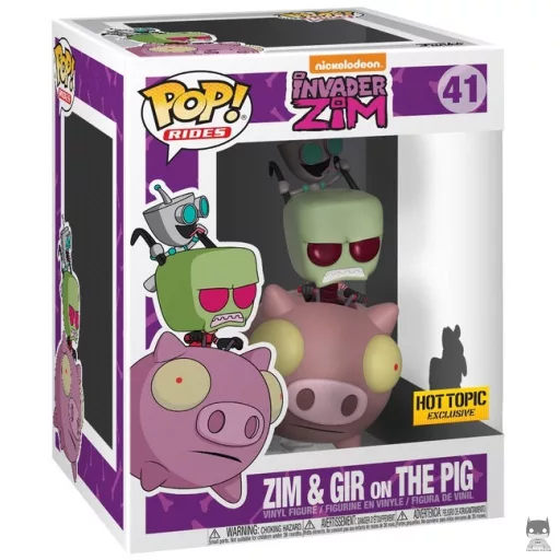 Figura Funko Pop! Zim & GIR sobre un cerdo (Invasor Zim)
