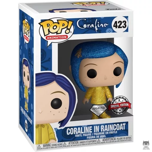 Figura Funko Pop! Coraline con chubasquero (Purpurina diamante) (Los mundos de Coraline)