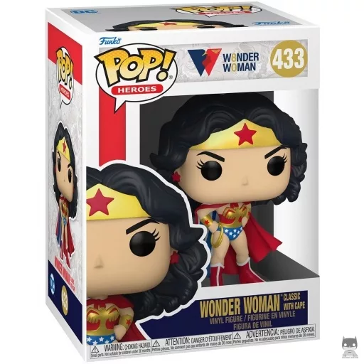 Figura Funko Pop! Wonder Woman clásica con capa (80.º aniversario de Wonder Woman)
