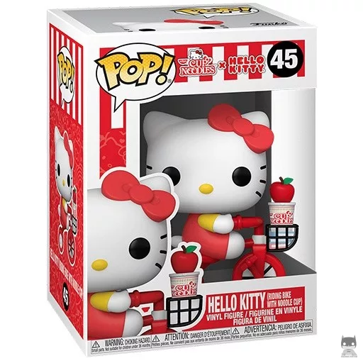Figura Funko Pop! Hello Kitty en bici con vaso de fideos (Hello Kitty)
