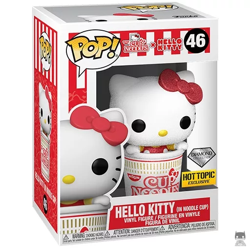 Figura Funko Pop! Hello Kitty en vaso de fideos (Purpurina de diamante) (Purpurina)