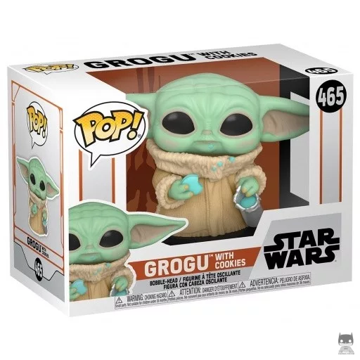 Figura Funko Pop! Grogu con galleta (Grogu (El Niño - Baby Yoda))