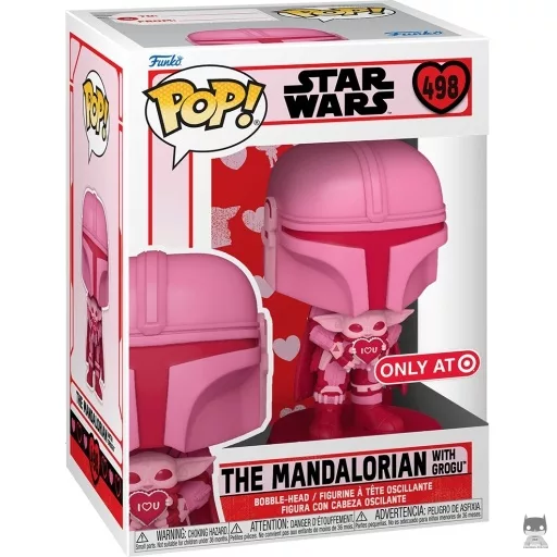 Figura Funko Pop! El Mandaloriano con Grogu (Rosa) (Star Wars (San Valentín))