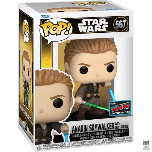 Figura Funko Pop! Anakin Skywalker con sables de luz (Star Wars: Episodio II, El ataque de los clones)