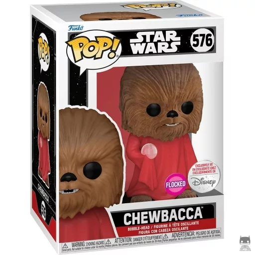 Figura Funko Pop! Chewbacca con túnica y orbe (Flocado) (Disney Store)
