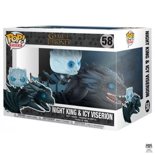 Figura Funko Pop! Rey de la Noche montando a Viserion helado (Brilla en la oscuridad) (Juego de tronos)