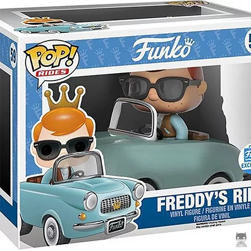 Figura Funko Pop! Freddy Funko con vehículo (Azul) (Funko Shop)