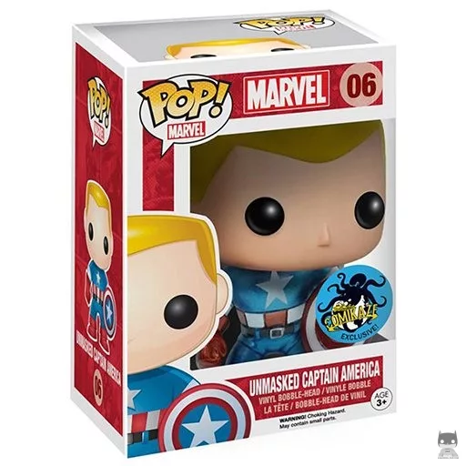 Figura Funko Pop! Capitán América (Sin máscara) (Marvel Comics)