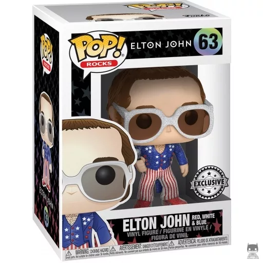Figura Funko Pop! Elton John (EE. UU.) (Purpurina) (Purpurina)