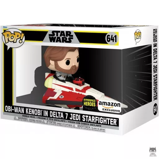 Figura Funko Pop! Hyperspace Heroes: Obi-Wan Kenobi en caza estelar Jedi Delta-7 (Obi-Wan Kenobi)
