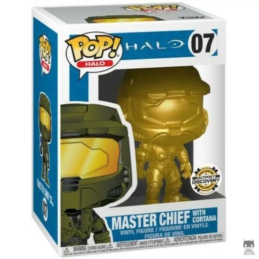 Figura Funko Pop! Jefe Maestro con Cortana (Dorado) (Halo)