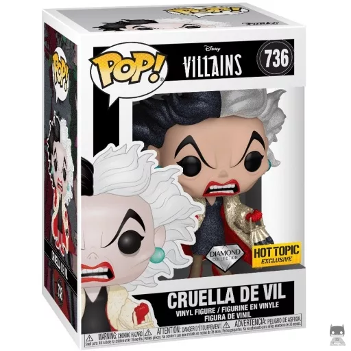 Figura Funko Pop! Cruella de Vil (Purpurina de diamante) (Villanos Disney)