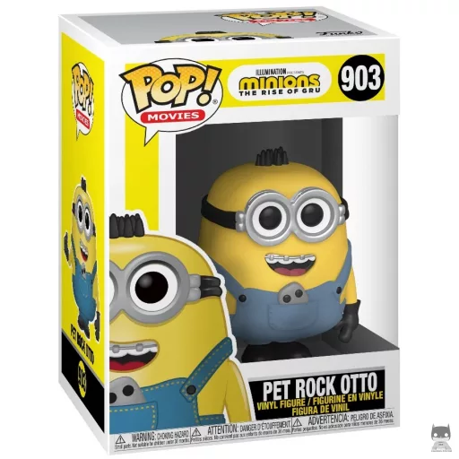 Figura Funko Pop! Otto con su mascota piedra (Minions: El origen de Gru)