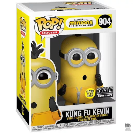 Figura Funko Pop! Kevin kung-fu (Brilla en la oscuridad) (Minions: El origen de Gru)