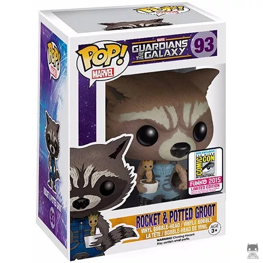 Figura Funko Pop! Rocket Raccoon (con Baby Groot) (Rocket Raccoon)