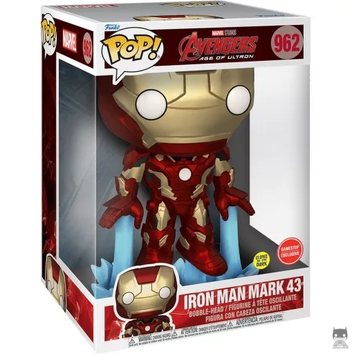 Figura Funko Pop! Iron Man Mark 43 (Supersized & Brilla en la oscuridad) (Vengadores: La era de Ultrón)