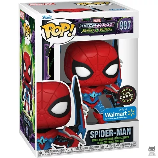 Figura Funko Pop! Spider-Man (Chase & Brilla en la oscuridad) (Mech Strike Monster Hunters)